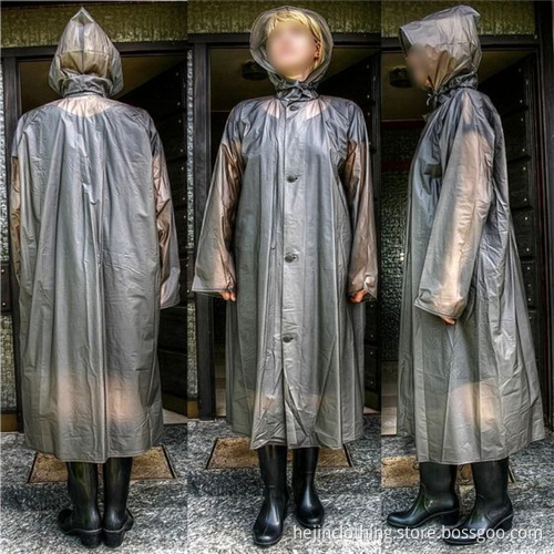 High quality fire resistant adult pvc rainwear